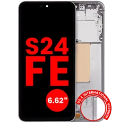 OLED Assembly With Frame For Samsung Galaxy S24 FE 5G (US & International Version) (6.62") (Aftermarket Plus) (Gray)