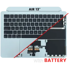 Top Case with Battery and Keyboard (ANSI US) For MacBook Air 13" A3240 (2025) (Used OEM Pull: Grade A) (Sky Blue)
