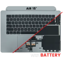 Top Case with Battery and Keyboard (ANSI US) For MacBook Air 15" A2941 (2023) (Used OEM Pull: Grade A) (Space Gray)