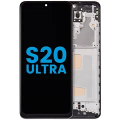 LCD Assembly With Frame (Without FingerPrint Sensor) For Samsung Galaxy S20 Ultra 5G (Aftermarket: Incell) (Cosmic Black)
