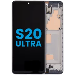 LCD Assembly With Frame (Without FingerPrint Sensor) For Samsung Galaxy S20 Ultra 5G (Aftermarket: Incell) (Cosmic Gray)