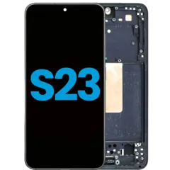 LCD Assembly With Frame (Without FingerPrint Sensor) For Samsung Galaxy S23 5G (Aftermarket: Incell) (Phantom Black)