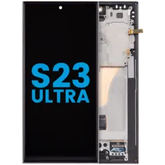 LCD Assembly With Frame (Without FingerPrint Sensor) For Samsung Galaxy S23 Ultra 5G (Aftermarket: Incell) (Phantom Black)