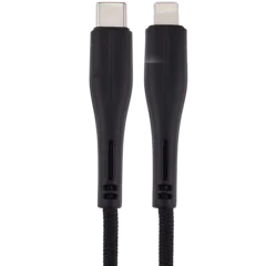 USB Type C To Lightning Cable (Non-MFI) (1.8 m / 6 ft) (AmpSentrix Matrix) (Black)