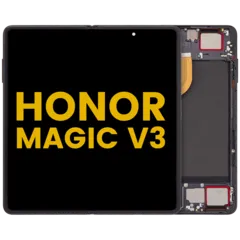 Inner OLED Assembly With Frame Compatible For Honor Magic V3 (Refurbished) (Velvet Black)