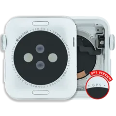 Housing Assembly Compatible For Watch Series 3 (38MM) (Used OEM Pull: Grade A) (GPS Version) (Aluminum / Silver)