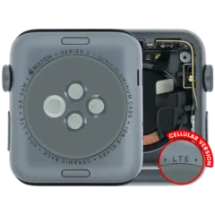 Housing Assembly Compatible For Watch Series 3 (42MM) (Used OEM Pull: Grade A) (Cellular Version) (Aluminum / Space Black)