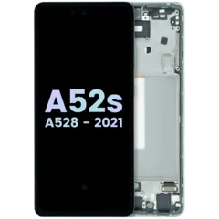 OLED Assembly With Frame For Samsung Galaxy A52s 5G (A528 / 2021) (Service Pack) (Awesome Mint)