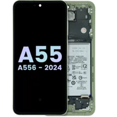 OLED Assembly With Frame For Samsung Galaxy A55 (A556 / 2024) (Service Pack) (Lemon)