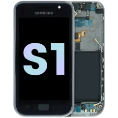 LCD Assembly With Frame For Samsung Galaxy S1 (Service Pack) (White)