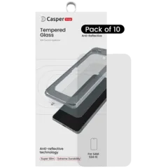 Casper Snap Tempered Glass For Samsung Galaxy S24 FE 5G (10 Pack) (AR Clear)