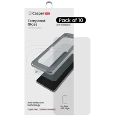 Casper Snap Tempered Glass Compatible For Samsung Galaxy S25 Edge (10 Pack) (AR Clear)