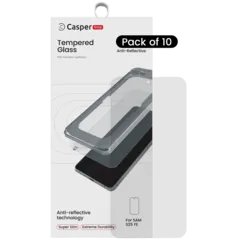 Casper Snap Tempered Glass For Samsung Galaxy S25 FE 5G (10 Pack) (AR Clear)