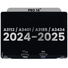 Complete LCD Display Assembly (Glossy) MacBook Pro 14" A3112 / A3401 / A3185 / A3434 (2024 - 2025) (Used OEM Pull: Grade B) (Silver)