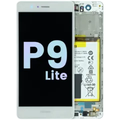 LCD Assembly With Frame For Huawei P9 Lite VNS-L21 (Huawei Genuine) (White)