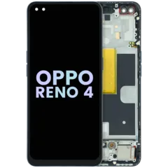 OLED Assembly With Frame For OPPO Reno 4 5G CPH2091 (Genuine) (Black)