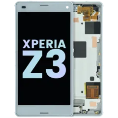 LCD Assembly With Frame For Sony Xperia Z3 (Genuine) (White)