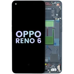 OLED Assembly With Frame For Oppo Reno 6 5G (Genuine) (Black)