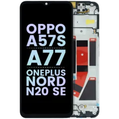LCD Assembly With Frame For Oppo A57s / A77 / OnePlus Nord N20 SE (Genuine) (Black)
