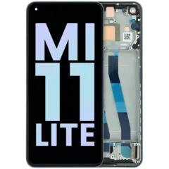 OLED Assembly With Frame Compatible For Xiaomi Mi 11 Lite (Genuine) (Black)