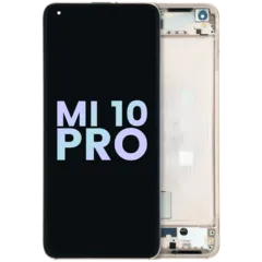 OLED Assembly With Frame For Xiaomi Mi 10 Pro (Genuine) (White)