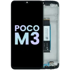 LCD Assembly With Frame Compatible For Xiaomi Poco M3 (Genuine) (Black)