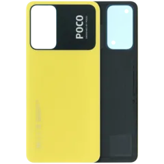 Back Cover Glass Without Camera Lens For Xiaomi Poco M4 Pro 5G (Genuine) (Yellow)