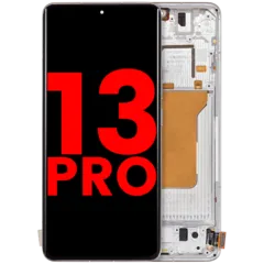 OLED Assembly With Frame For Xiaomi 13 Pro (Aftermarket Plus) (White)