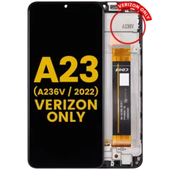 LCD Assembly With Frame For Samsung Galaxy A23 5G (A236V / 2022) (Verizon V Version) (Used OEM Pull: Grade B) (All Colors)