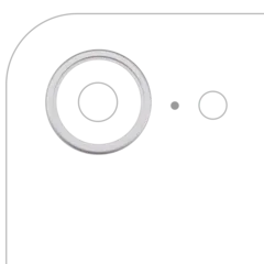 Back Camera Bezel Ring Only For iPhone 16e / 17e (White) (10 Pack)