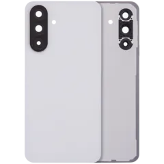 Back Cover Glass With Camera Lens For Samsung Galaxy A56 5G (A566 / 2025) (No Logo) (Aftermarket Plus) (Lightgray)