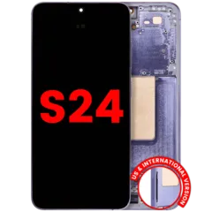 OLED Assembly With Frame For Samsung Galaxy S24 5G (US & International Version) (Aftermarket Plus) (Cobalt Violet)
