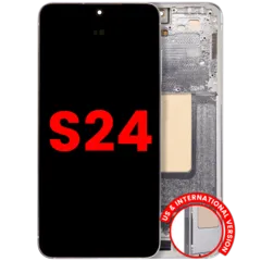 OLED Assembly With Frame For Samsung Galaxy S24 5G (US & International Version) (Aftermarket Plus) (Marble Grey)