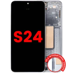 OLED Assembly With Frame For Samsung Galaxy S24 5G (US & International Version) (Aftermarket Plus) (Sapphire Blue)