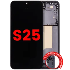OLED Assembly With Frame For Samsung Galaxy S25 5G (US & International) (Aftermarket Plus) (Blue Black)