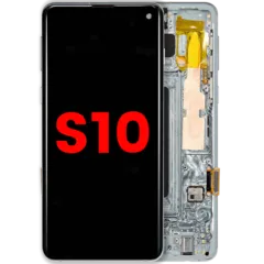 OLED Assembly With Frame For Samsung Galaxy S10 (Aftermarket Plus) (Prism Green)