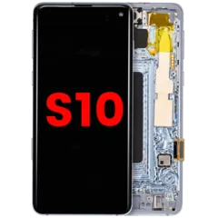 OLED Assembly With Frame For Samsung Galaxy S10 (Aftermarket Plus) (Prism Blue)