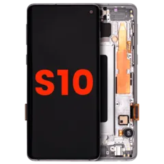 OLED Assembly With Frame For Samsung Galaxy S10 (Aftermarket Plus) (Prism White)