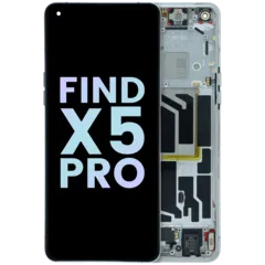 OLED Assembly With Frame for Oppo Find X5 Pro (2022) (Service Pack) (Ceramic White)
