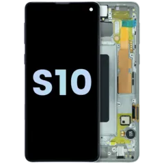OLED Assembly With Frame for Samsung Galaxy S10 (Service Pack) (Prism Silver)