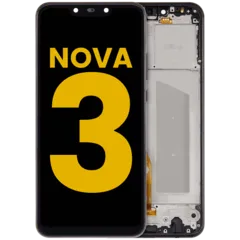 LCD Assembly With Frame For Huawei Nova 3 (2018) (Refurbished) (Black)