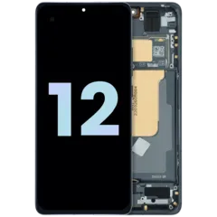OLED Assembly With Frame For Xiaomi 12 (Genuine OEM) (Tarnish Black)