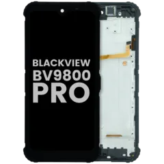 LCD Assembly With Frame For Blackview BV9800 Pro (Used OEM Pull Grade A) (Black)