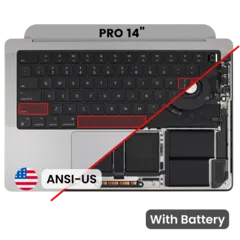 Top Case Assembly With Battery And Keyboard Compatible For MacBook Pro 14" (A2918 / M3 / Late 2023) (US Keyboard) (Space Gray) (Genuine OEM)