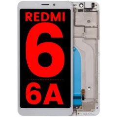 LCD Assembly With Frame For Xiaomi Redmi 6 / 6A (Aftermarket Plus) (White)