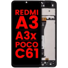 LCD Assembly With Frame For Xiaomi Redmi A3 / A3x / Poco C61 (Aftermarket Plus) (All Colors)