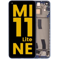 OLED Assembly With Frame For Xiaomi Mi 11 Lite 5G NE (Refurbished) (Bubblegum Blue)