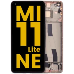 OLED Assembly With Frame For Xiaomi Mi 11 Lite 5G NE (Refurbished) (Peach Pink)