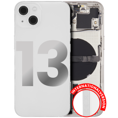 Back Housing W/ Small Components Pre-Installed Compatible For iPhone 13 (International Version) (Used OEM Pull: Grade A) (Starlight)