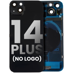Back Glass With Steel Plate With Wireless NFC & Magsafe Magnet Pre-Installed  Compatible For iPhone 14 Plus (No Logo) (Midnight)